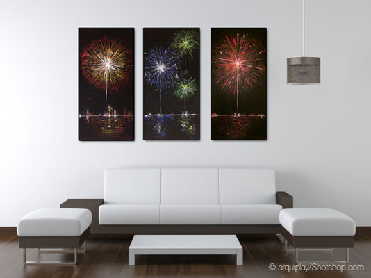 Fireworks Set A, Teil 1-3 - 50 x 100 cm