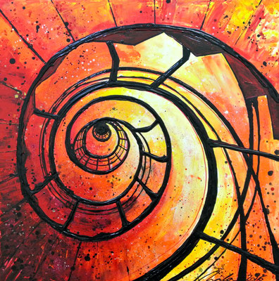 Weg nach oben Teil 5 - 60 x 60 cm - verkauft