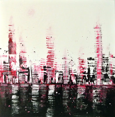 skyline on day - 100 x 100 cm 