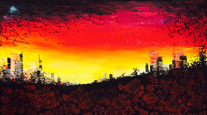 skyline on the hill - 140 x 80 cm 