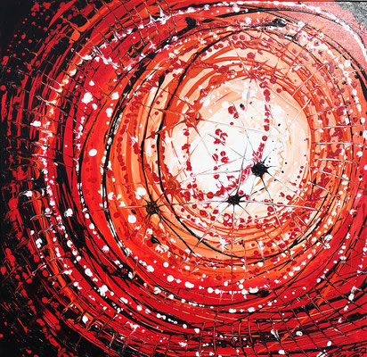 Farbenspiel rot - 60 x 60 cm - verkauft