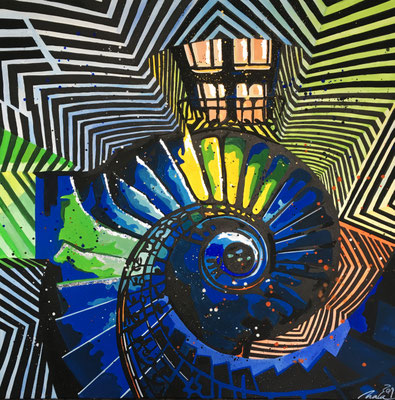 Weg nach unten Teil 10 - 100 x 100 cm - verkauft