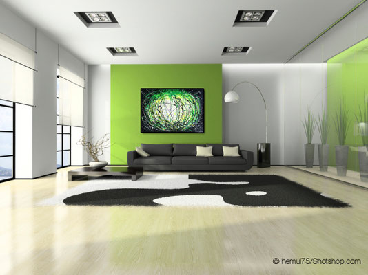 grüne Explosion - 140 x 100 cm - verkauft