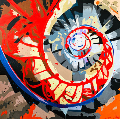 Weg nach unten Teil 12 - 80 x 80 cm 