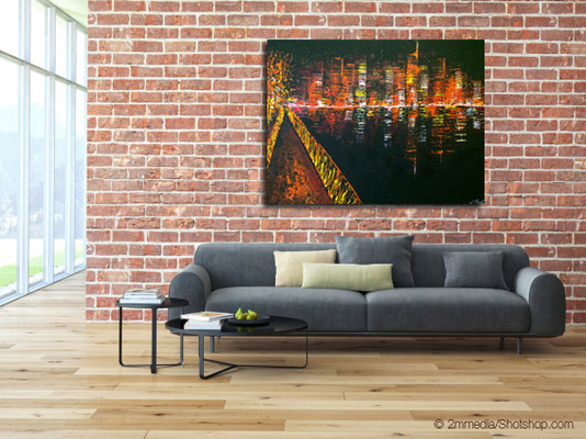 view from a bridge - 160 x 120 cm