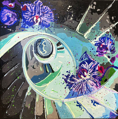 Weg nach unten Teil 11 - 80 x 80 cm 