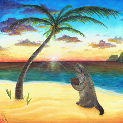"Murmeltier am Strand" (unverkäuflich)