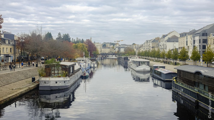 l'Erdre - Quartier Talensac - prise de vue depuis le pont St Mihiel