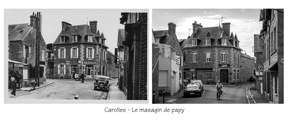 Carolles Plages : carte postale et de nos jours