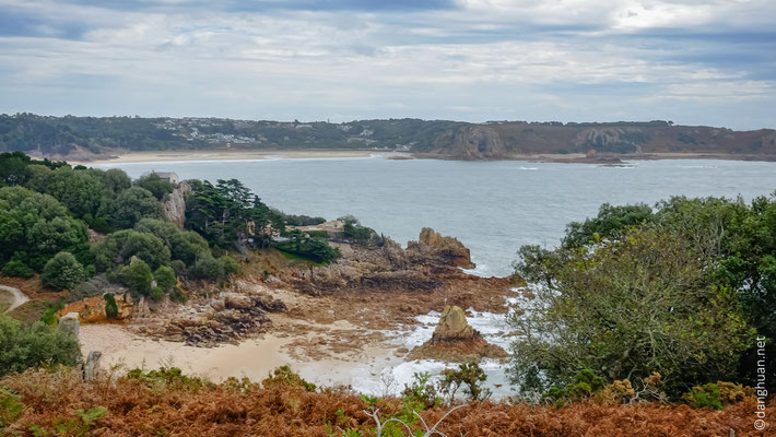 Randonnée sentier côte Sud de Pointe de la Corbière à la pointe de Noirmont