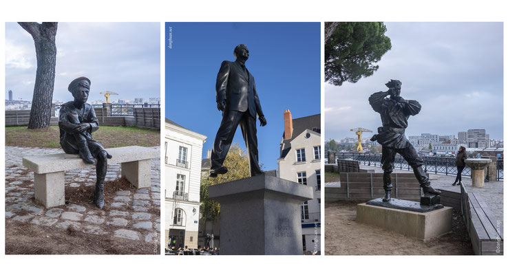 Statues Jules Verne enfant, Eloge du pas de côté (Philippe Ramette) , Capitaine Némo 