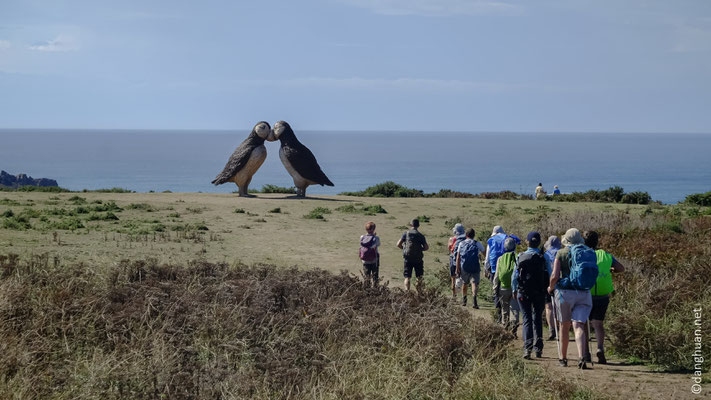 Randonnée de Sorel à l'Etacq le long du sentier nord-ouest de l'île