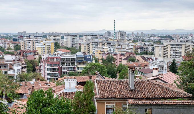 Les toits de Plovdiv - la seconde ville de Bulgarie 