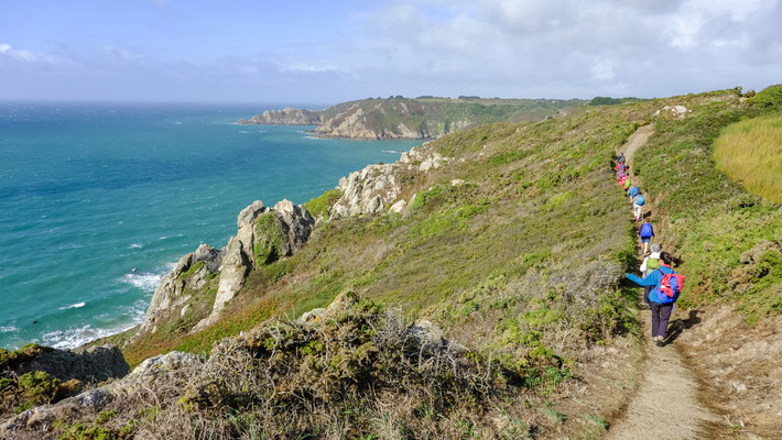 Randonnées sentier côtier au Sud le long du Cliff Path