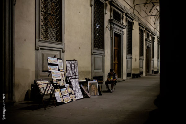 Marchand de tableaux aux galeries des Offices