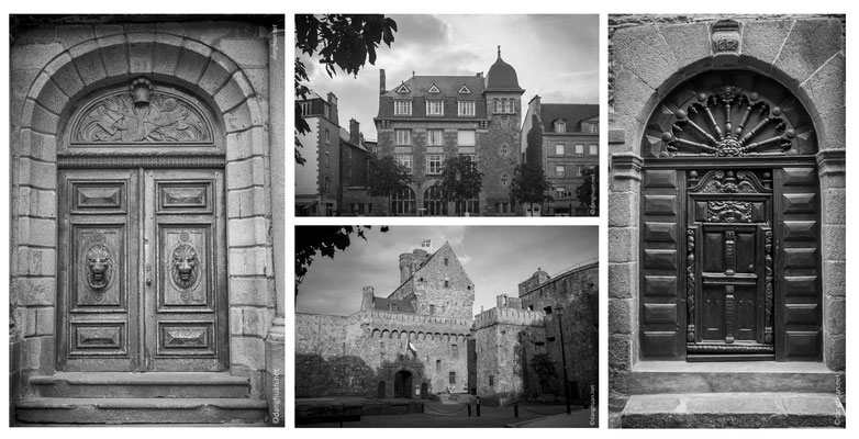 Saint Malo : la Caisse d'épargne, l'hôtel de ville