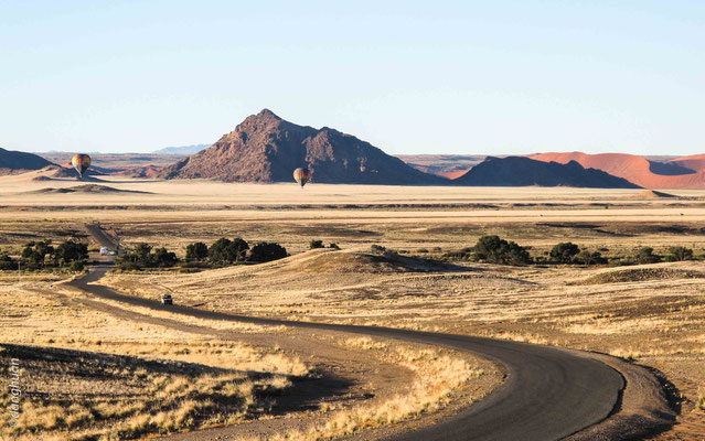 Paysages sur la route vers Sossusvlei 