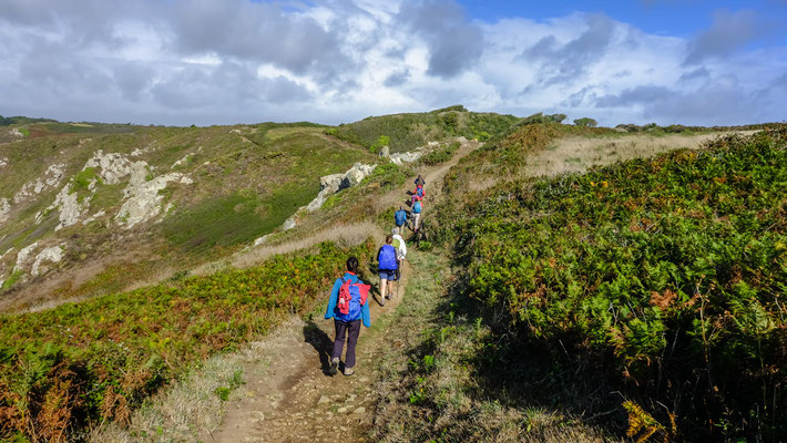 Randonnées sentier côtier au Sud le long du Cliff Path