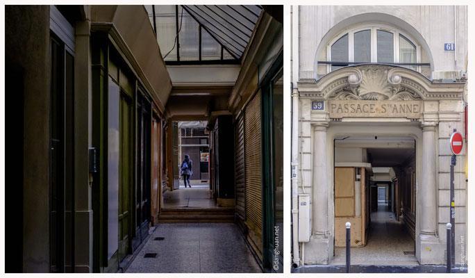 Passage St Anne, débouchant sur le passage de Choiseul