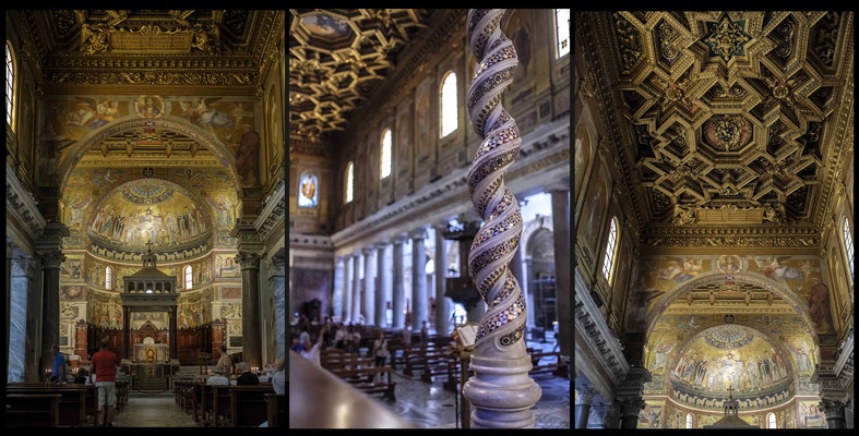 L'intérieur de St Maria in Trastevere