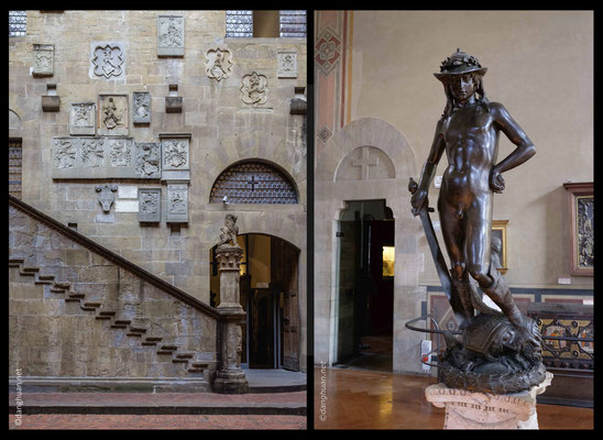 Musée de Bargello , Le David de Donatello, réalisé entre 1430 et 1432, est considérée comme le premier grand bronze fondu depuis l'Antiquité