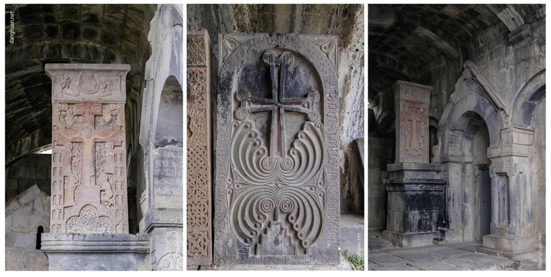 Cet ensemble comprend trois églises, un réfectoire, un clocher, deux narthex, une bibliothèque ...