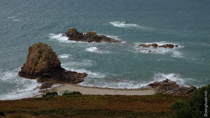 Randonnée sentier côte Sud de Pointe de la Corbière à la pointe de Noirmont