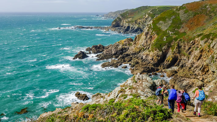 Randonnées sentier côtier au Sud le long du Cliff Path