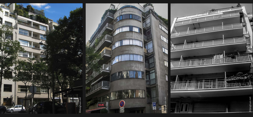 Architecte : J.Ginsberg - immeubles au 25 Av de versailles (1931), 42 Av de versailles (1934),  1936