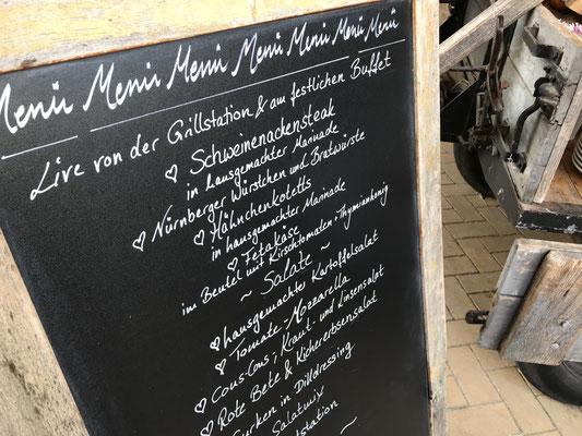 Hochzeitsmenü - Hochzeitsfeier auf dem Storchenhof Paretz
