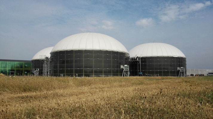 Glass lined steel tank - biogas plant