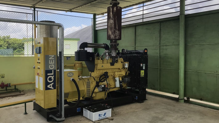 CSTR Lagoon digester pig manure - biogas generator - Aqualimpia Engineering Germany