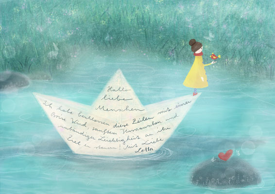 Flusszeilen, Illustration, Inge Hauser