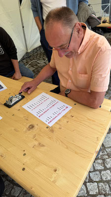 Der Erste Stadtrat an der Taste