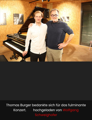Mit Veranstalter des Thalgauer Kulturkraftwerks Tom Burger
