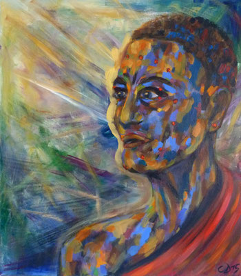 Erleuchteter, 2015, Acryl auf Leinwand, 70 x 80 cm, unverkäuflich