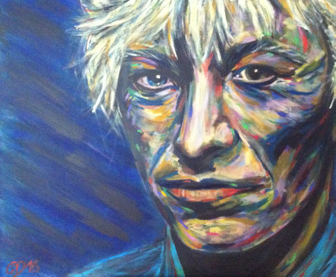 David Bowie, 2016, Acryl auf Leinwand, 100 x 80 cm, unverkäuflich