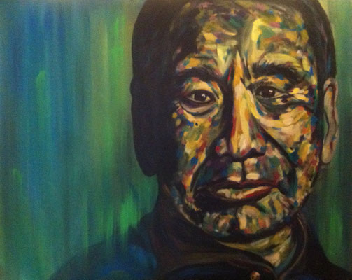 Haruki Murakami, 2016, Acryl auf Leinwand, 120x 80 cm, unverkäuflich