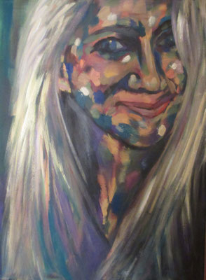 Theres, 2015, Acryl auf Leinwand, 50 x 70 cm, unverkäuflich