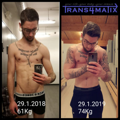 Kevin Pernjak konnte mit der Hilfe des Trans4matix Trainings & Ernährungskonzept einiges an qualitativer Muskelmasse aufbauen! Wir gratulieren ihm! Wenn auch du mehr aus dir heraus holen möchtest, dann melde dich bei uns wir helfen dir gerne!