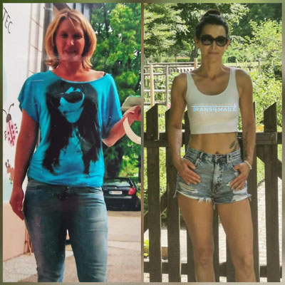  Michaela Diexer zeigt uns das man im Alter von 46 top fit und total fesch sein kann. Sie trainiert und ernährt sich natürlich nach dem Trans4matix Konzepts und ihre lieblings Produkte sind die T4X Shape Drops und das M.I.N.T.U Beauty