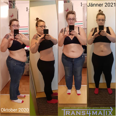 Unsere Kundin Tanja Feichter hat es mit der Hilfe von Trans4matix geschafft in nur 3 Monaten ihren Körperfettanteil um die Hälfte zu halbieren. Wir gratulieren zu dieser tollen Leistung. Weiter so!
