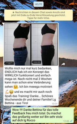 Freu mich immer total über solche Feedbacks! Erst wenn meine Kunden zufrieden sind bin ich es auch! Infos zum Konzept findest du im Reiter Trainings & Ernährungskonzept 