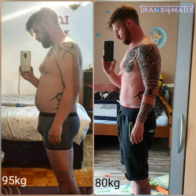  Trans4matix lässt supcutanes Bauchfett verschwinden, so wie hier bei unserem erfolgreichen Kunden Florian Schwarz