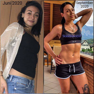Nadja Krupka hat nach der Corona Quarantäne (März bis Mai) mit dem T4X Trainings & Ernährungskonzept begonnen und ist mit einem typischen ,,Lockdown Body,, gestartet. Mit der Betreung von T4X Trainer Rocco Montana vorbildlich an sich gearbeitet!