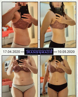 Unsere Mädels vom T4X Online Bodywork Kurs haben nach nur einem Monat schon gut sichtbare Erfolge. Trainer Rocco Montana ist sehr stolz auf seine fleißigen Mitglieder.