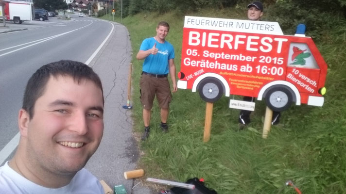 der Aufstelltrupp bei der Arbeit