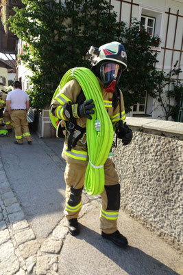Vorgehen mit C-Hohlstrahlrohr inklusive Schlauchpaket