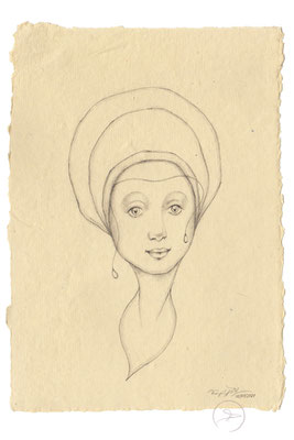 Spirit-Funke #07  (Graphit auf ca. 15,5 x 22 cm Büttenpapier) – Original verfügbar