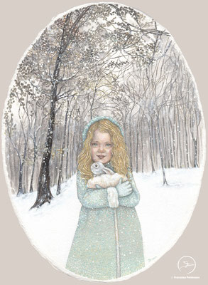 Winterwärme I ca. 21 x 28,5 cm I 2021 I Acryl auf Büttenpapier I Original nicht verfügbar I Bild als Druck (Postkarte) erhältlich